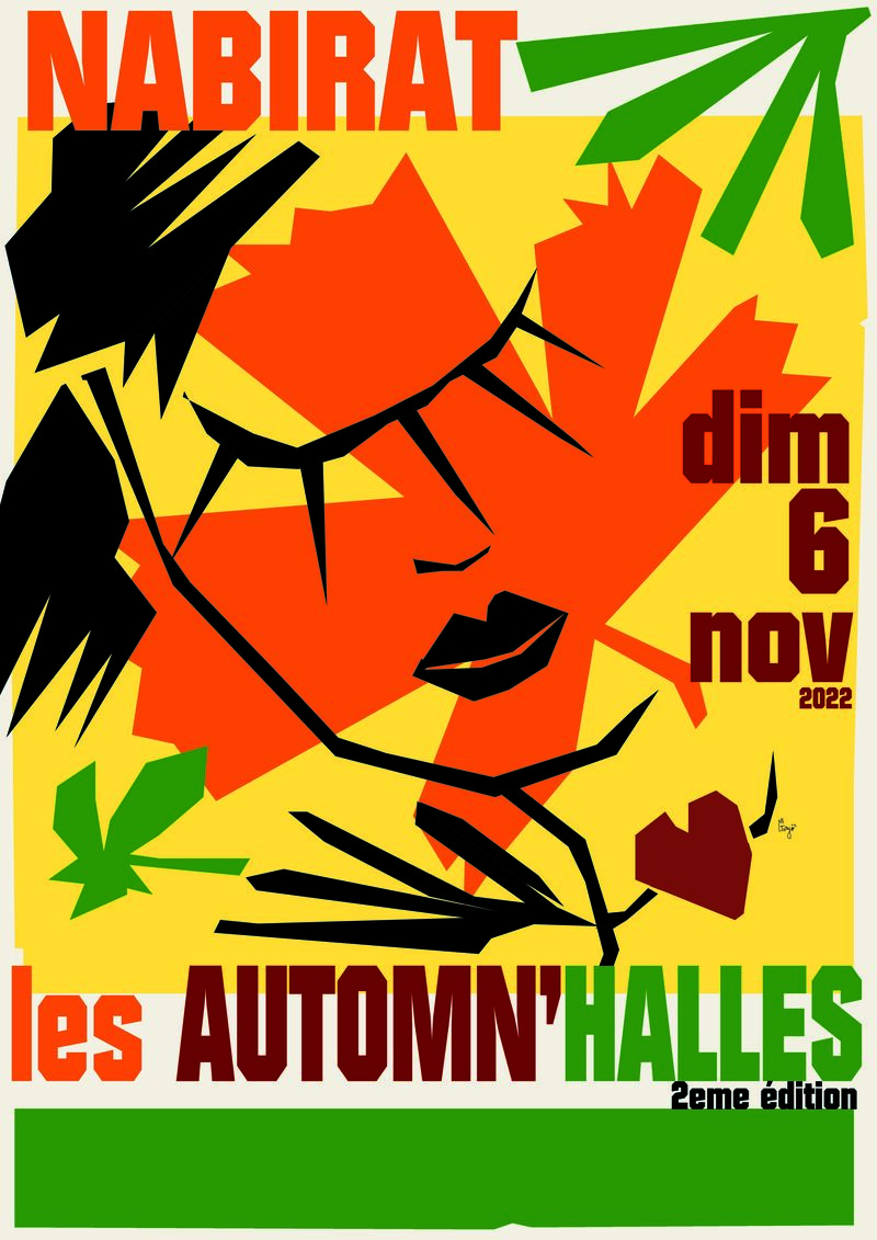 Affiche pour la 2e édition des Automn’Halles le dimanche 6 novembre 2022