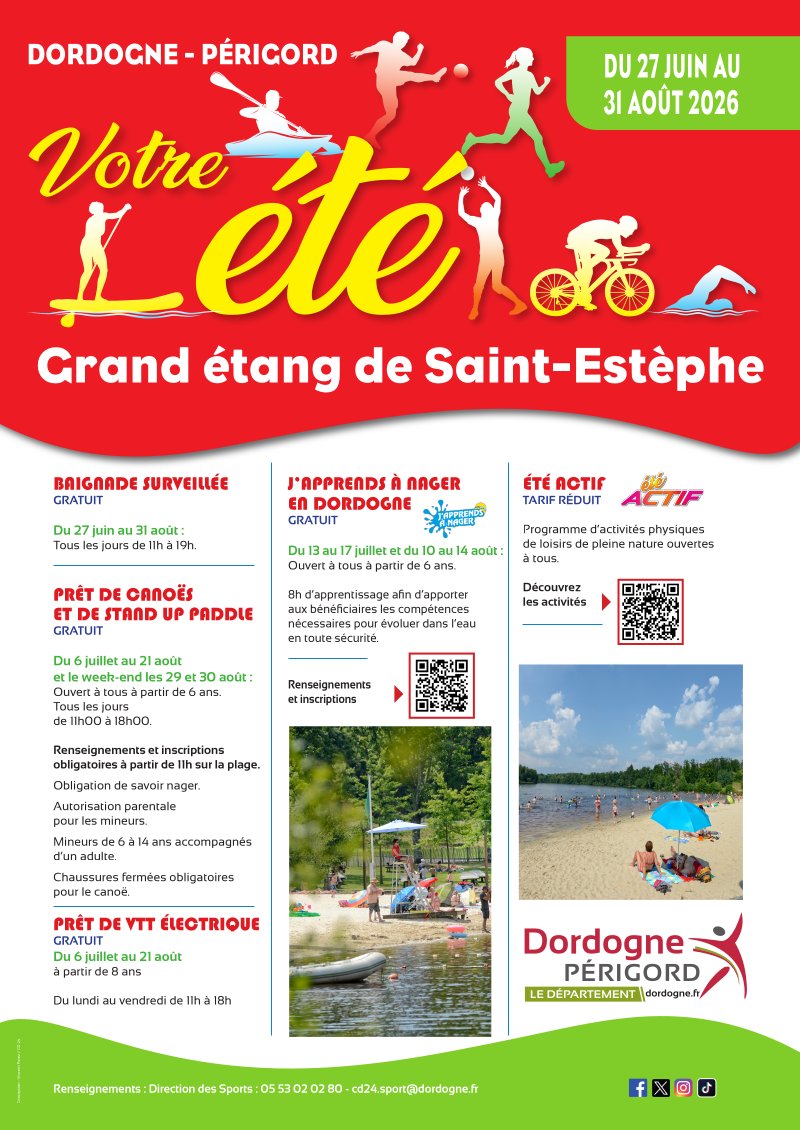 Affiche sur le grand étang de Saint-Estèphe.