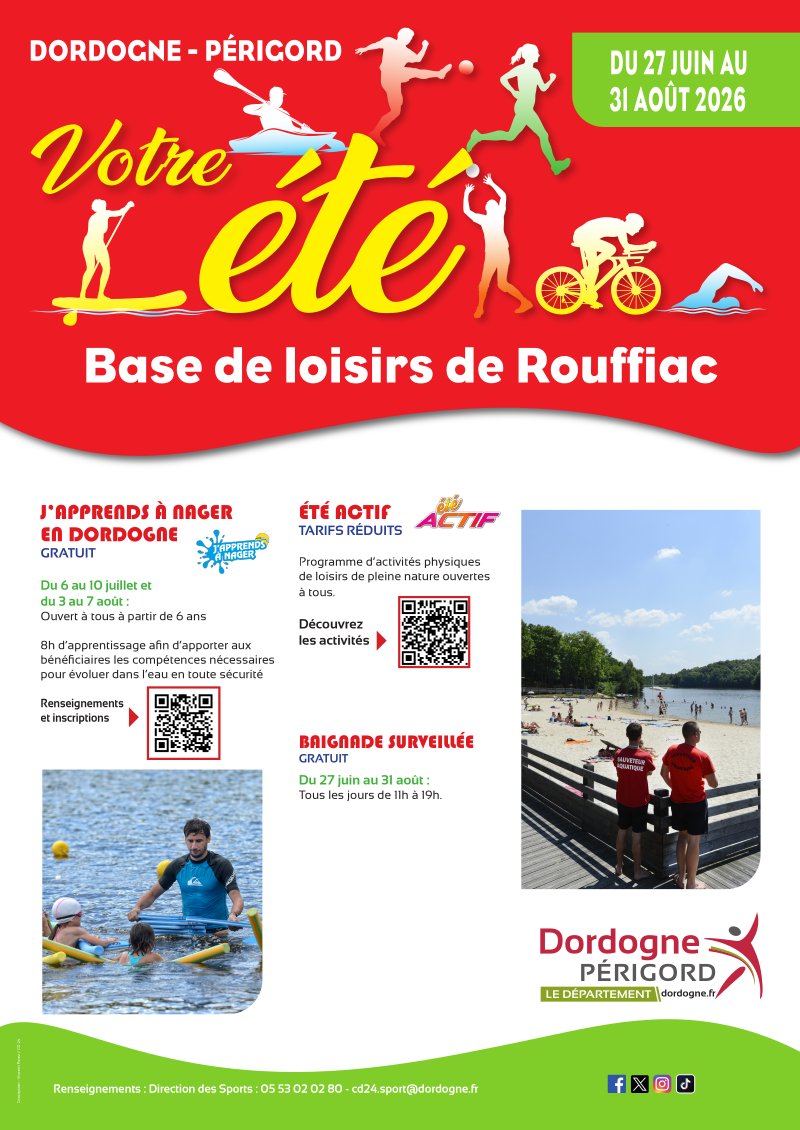 Affiche sur la base de loisirs de Rouffiac.